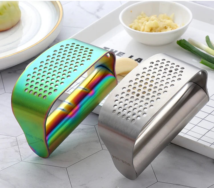 Multifunction Kitchen Gadgets Garlic Press Stainless Steel Manual Ginger Garlic Squeezer Crusher Vegetables Tools Bottle Opener