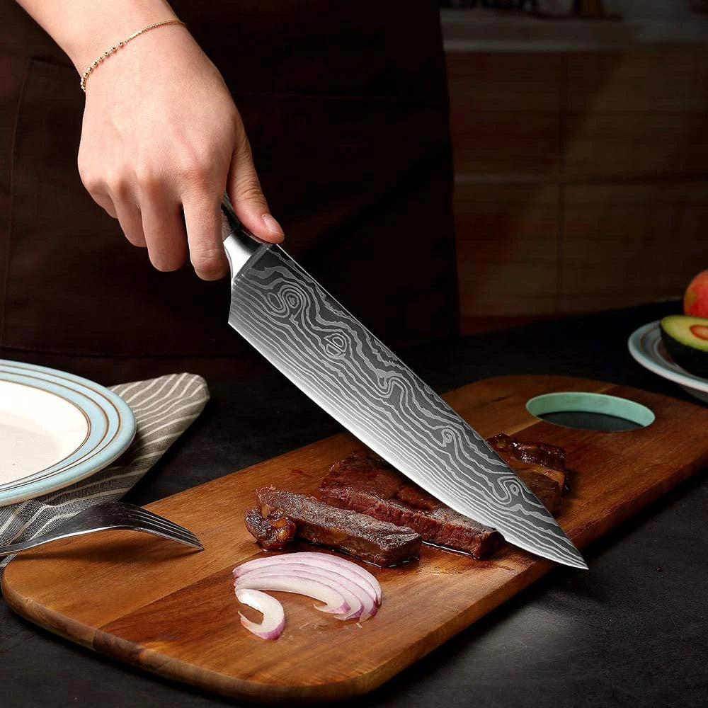 Juego de Cuchillos de Cocina de Alta Calidad – Santoku y Chef Japonés