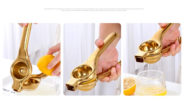 1 Pcs Lemon Squeezer Stainless Steel Orange Fruit Juicer Squeezer Orange Juicer Handle Press Multifunctional Kitchen Tools