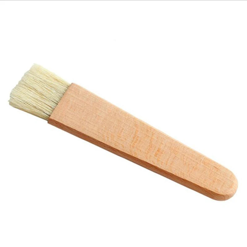 1pc Household Kitchen Brush Barbecue Oil Brush Round Handle Bristle Brushes Flat Pastry Baking Brush Kitchen Cooking Brush