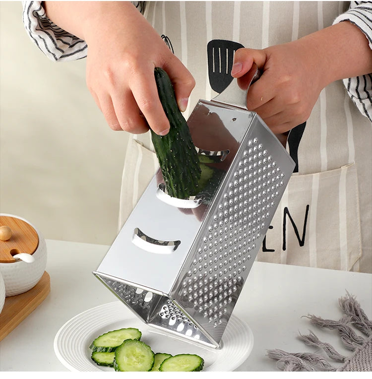 Stainless Steel Multi Functional Vegetable Cutters Grater For Carrots Potato Slicer Kitchen Tool Ginger Garlic Grinding Grater