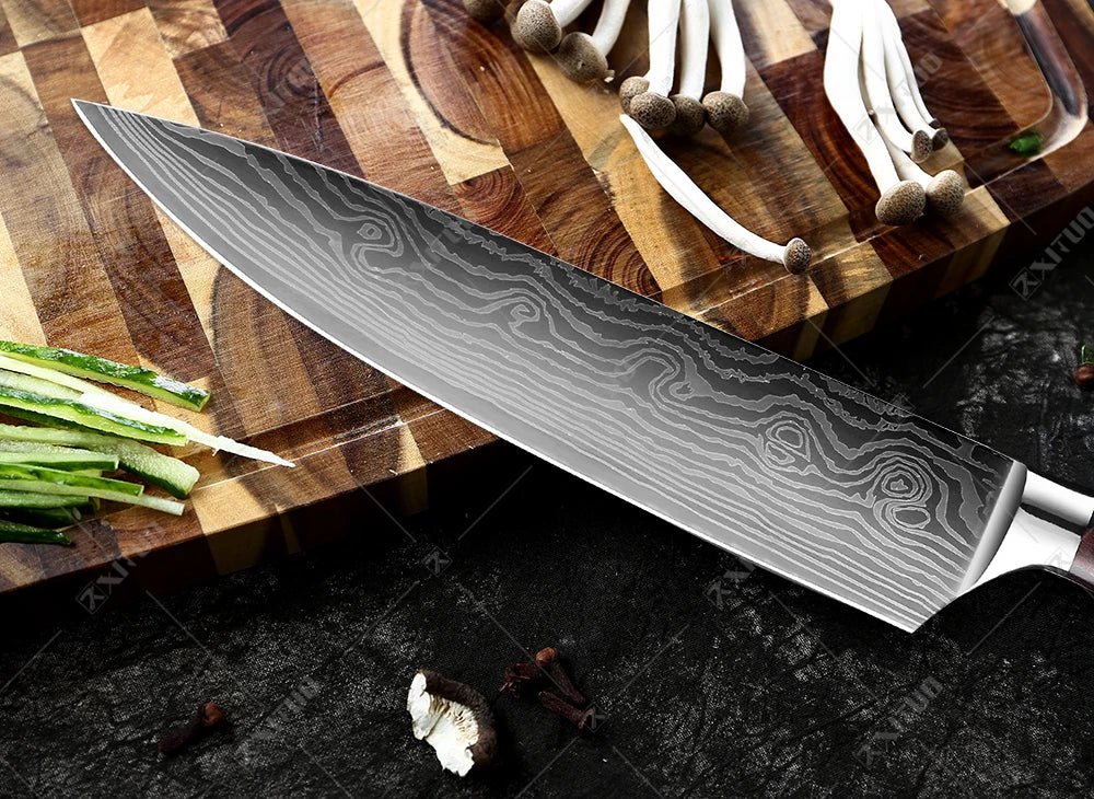 Juego de Cuchillos de Cocina de Alta Calidad – Santoku y Chef Japonés