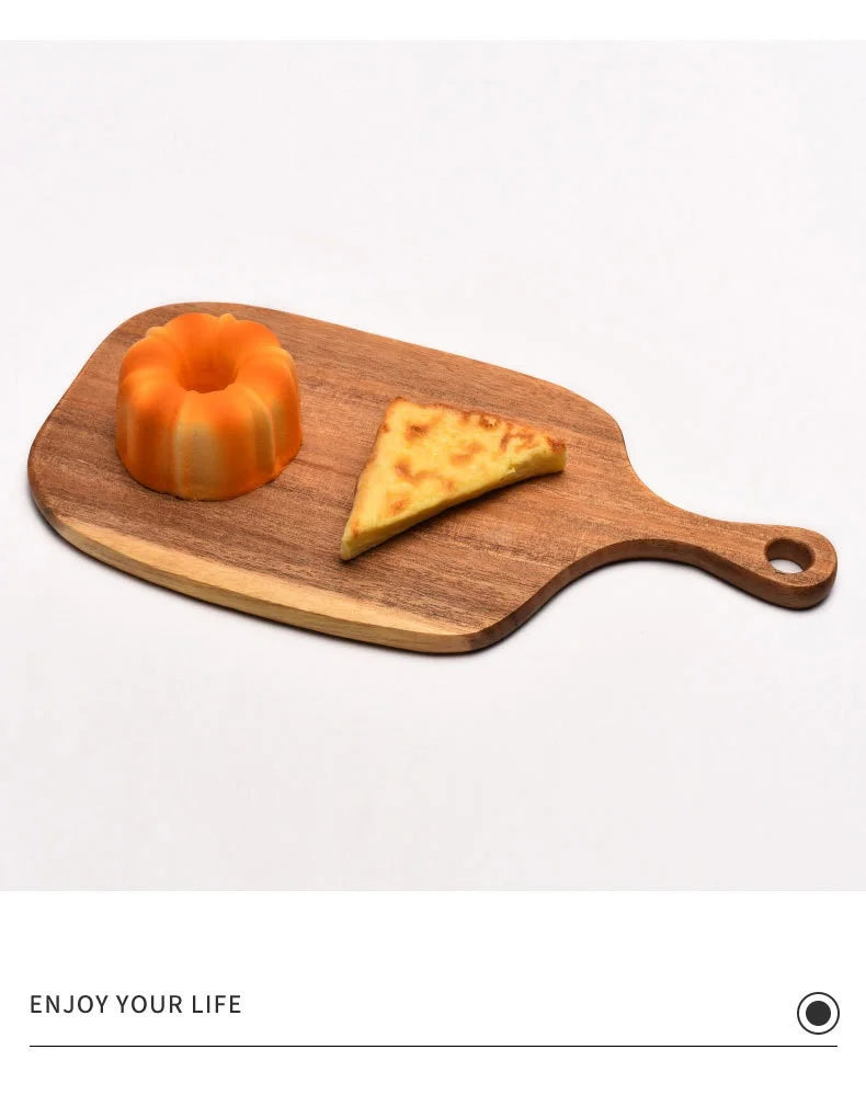 HEMU-Acacia Wood Bread Board, Wood Chopping Board, Western Style, Pizza, Sushi, Cutting Board, Cheese, Steak Tray, Wooden Fruit