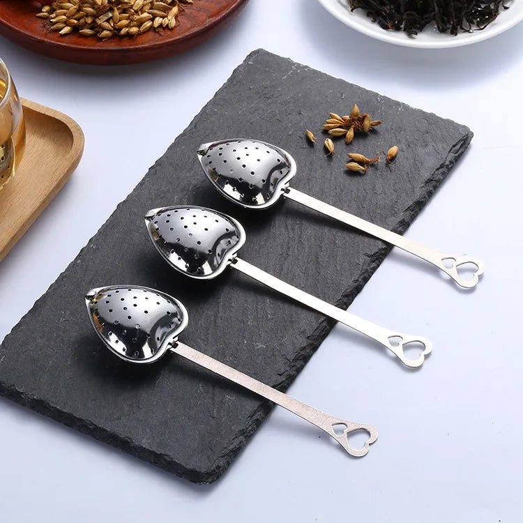 Reusable Stainless Steel Tea Infuser Mesh Ball Tea Strainer Coffee Herbs  Filter Diffuser Handle Tea Ball Kitchen Accessories