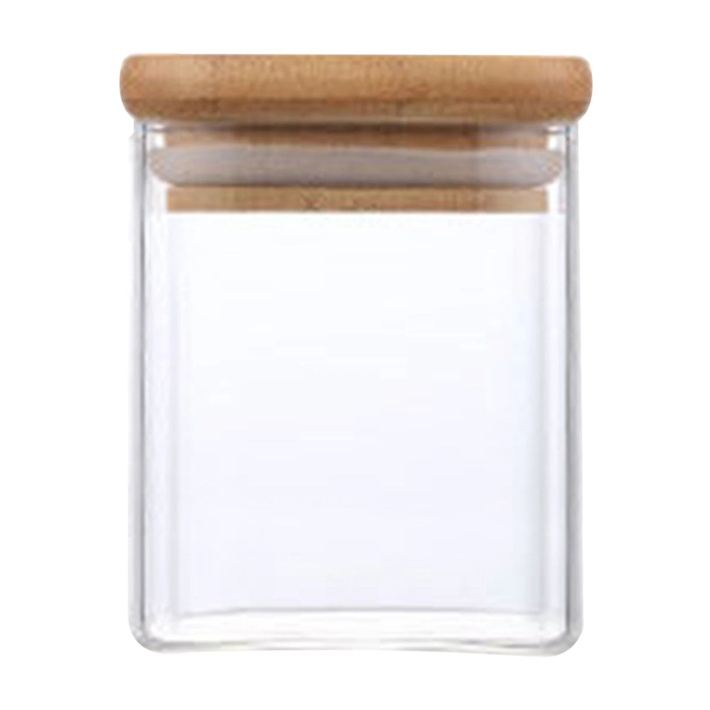 Glass Food Storage Containers With Wooden Lid Kitchen Snack Fruit Candy Nut Sundries Coffee Storage Organizer for Kitchen