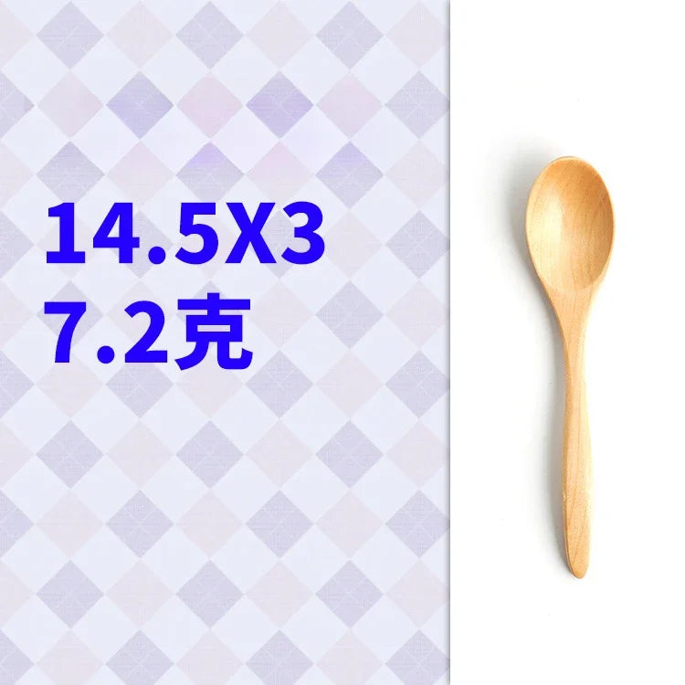 Wooden Spoon Wood Tableware Spoon Anti-Scald Tea Coffee Stirring Spoons Kitchen Cooking Utensil Tool Soup Teaspoon Cucharas 숟가락