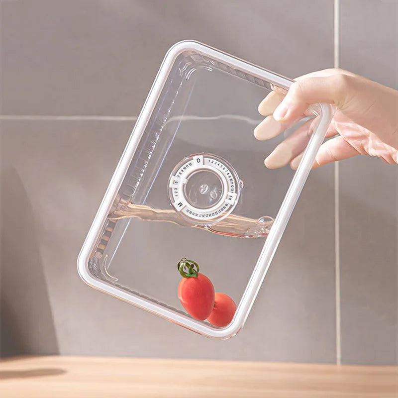 Transparent Fridge Organizer Food Storage Containers Fresh Vegetable Fruit Baskets Refrigerator Storage Box Kitchen Organizer