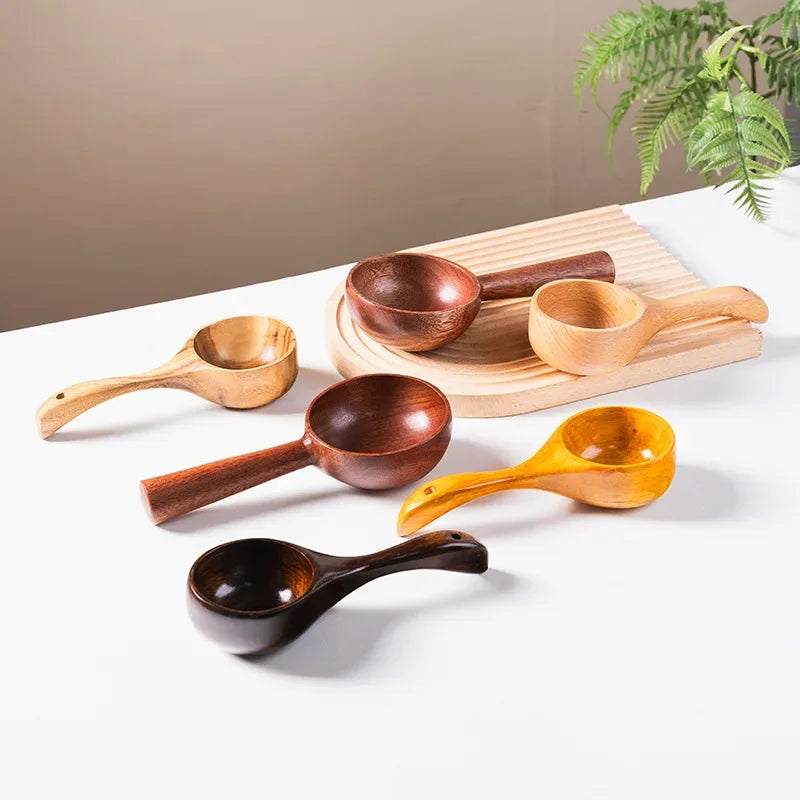 Japanese and Korean boki same spoon, eat broadcast tableware, wooden spoon, online celebrity ladle soup spoon cucharas cooking