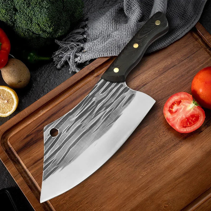 Cuchillo de Chef Forjado a Mano – Tradicional, Ideal para Carne y Verduras