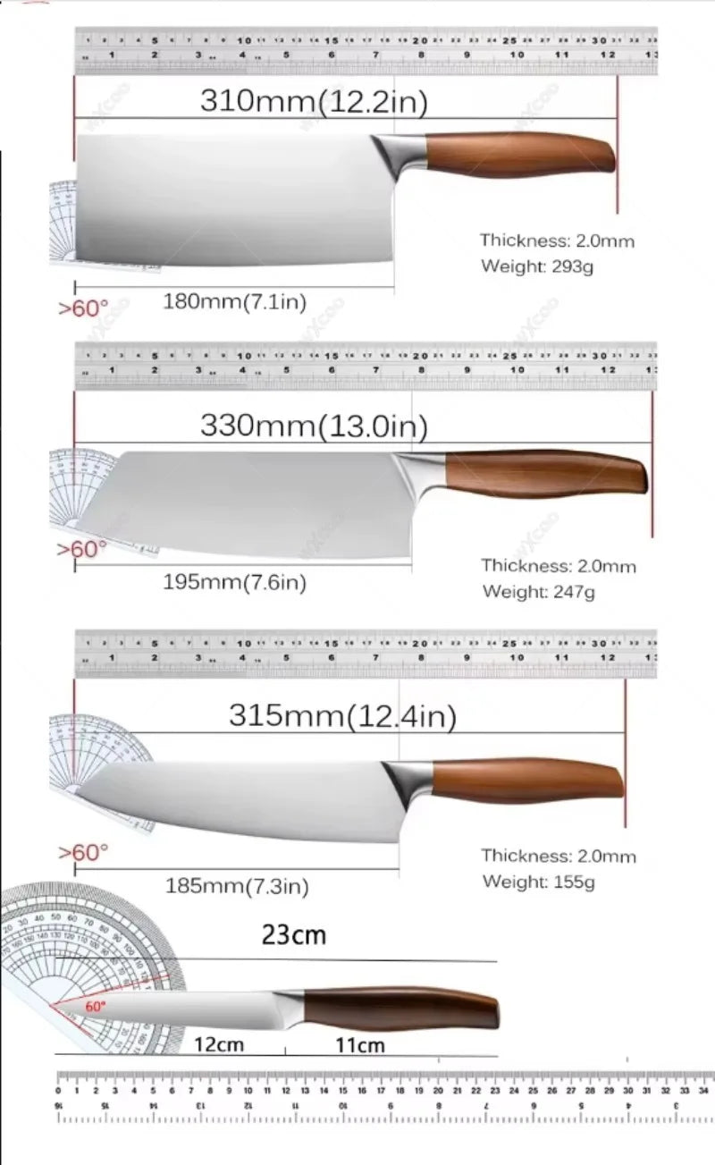 Cuchillo de Chef Japonés Profesional de Acero Inoxidable