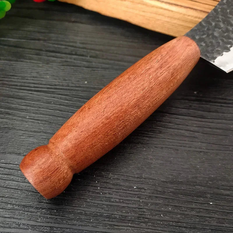 Cuchillo de Cocina Forjado – Multiusos, Mango de Madera, Ideal para Carne y Verduras