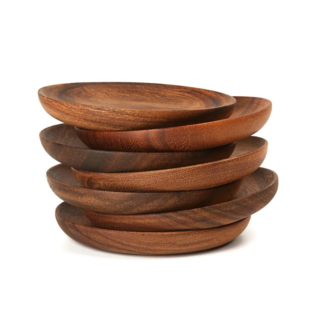 Wooden Plates Round Dinner Plates Tray Wooden Serving Platters for Home Decor, Food, Vegetables, Fruit, Charcuterie