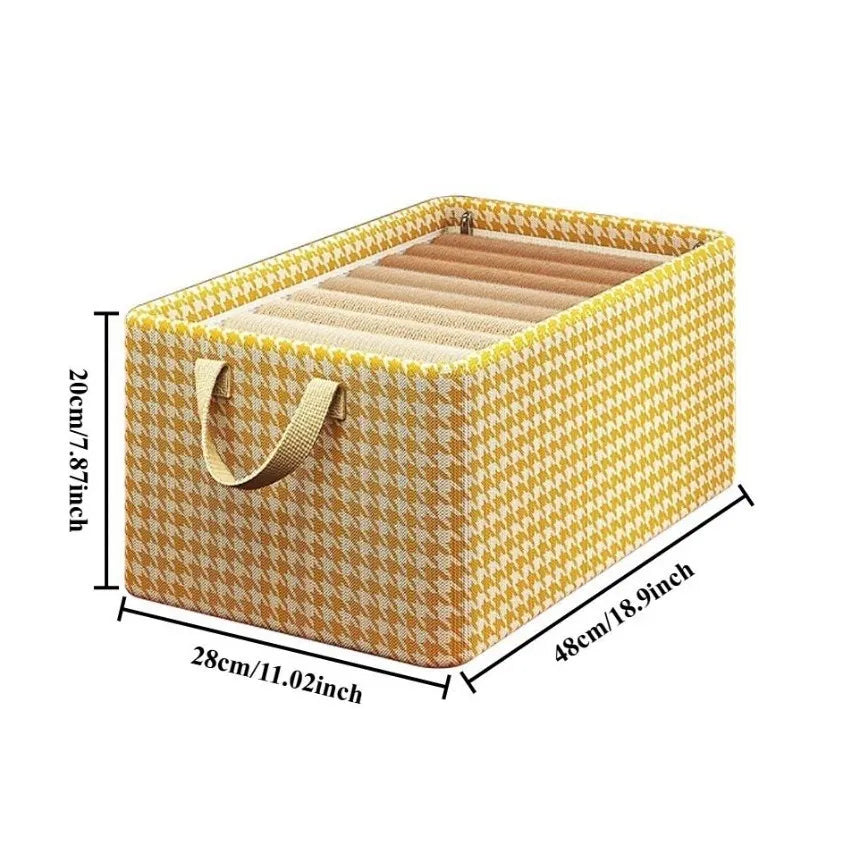 Stackable Closet Organizer with Handle Fabric Storage Box on Steel Frame Baskets Bins Containers for Home Organization