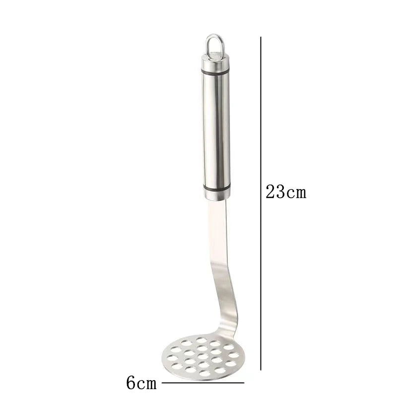 Home Stainless Steel Potato Masher Manual Food Crusher Smooth Garlic Presser Pumpkin Ricer Kitchen Gadgets Household Utensils