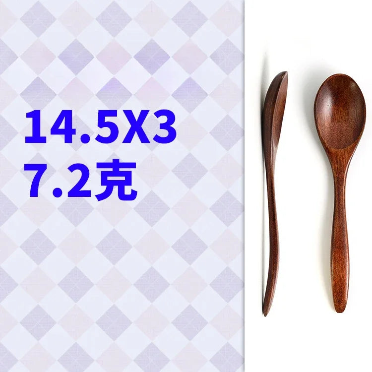 Wooden Spoon Wood Tableware Spoon Anti-Scald Tea Coffee Stirring Spoons Kitchen Cooking Utensil Tool Soup Teaspoon Cucharas 숟가락