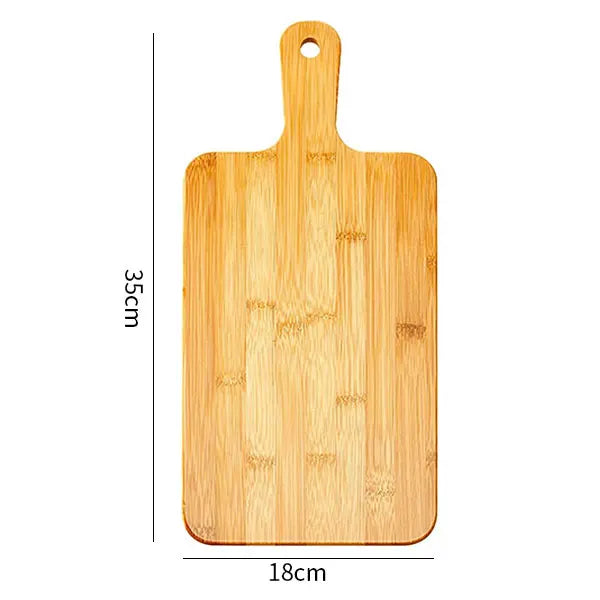 Bamboo Cutting Board with Handle Large Wooden Serving Board Kitchen Chopping Boards for Pizza Vegetables Meat