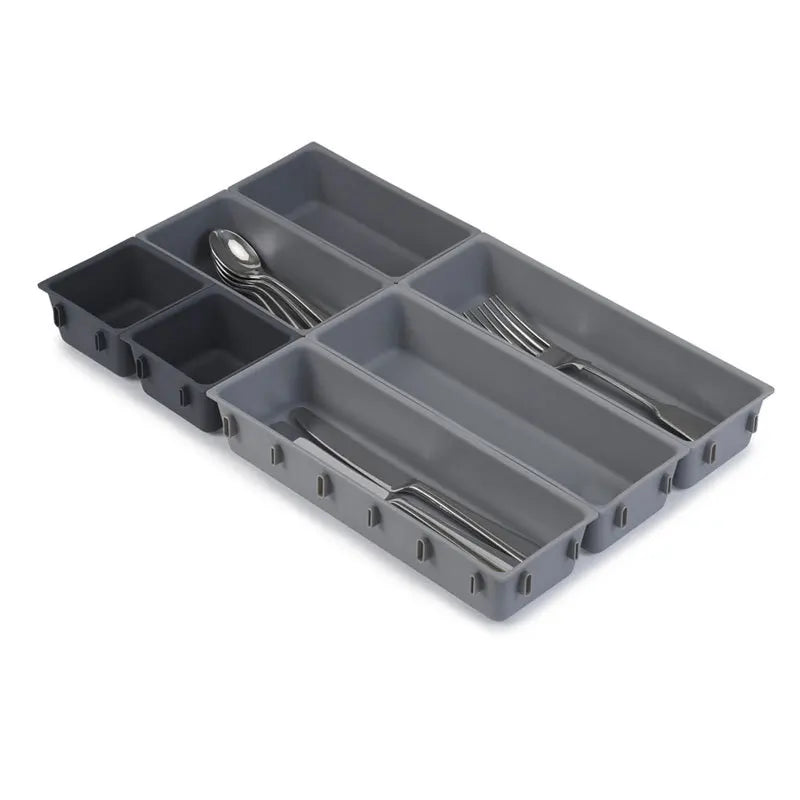 7pcs Drawer Kitchen Storage Box Cutlery Organizer Free Combination Separated Multifunction Sundries Stationery Desk Storage tray