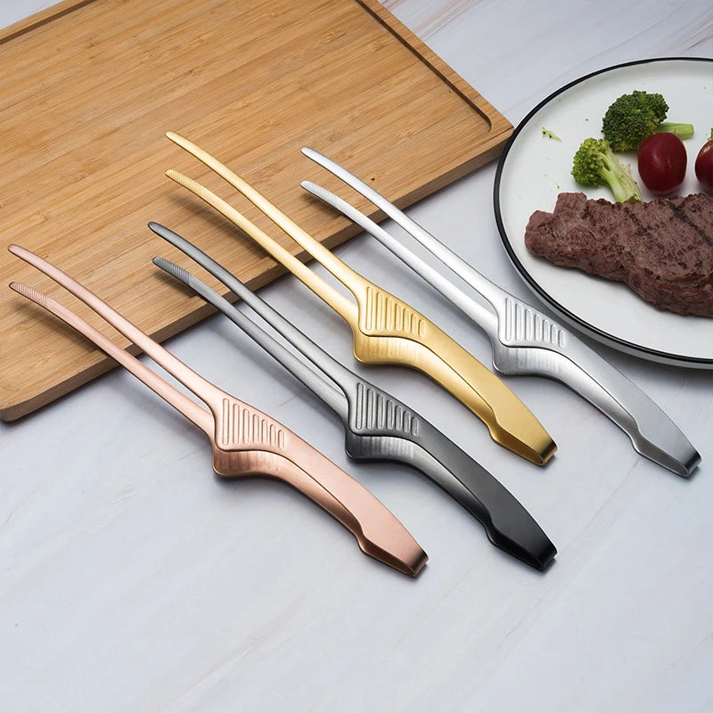 Food Chief Tongs BBQ Tweezer Clip Stainless Steel Portable for Picnic Barbecue Cooking Kitchen Tongs Kitchen Utensils Accesorios