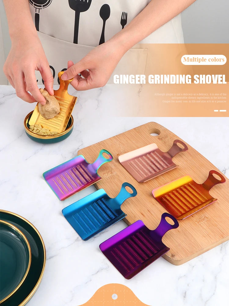 1 PC Stainless Steel Grinder Spatula Garlic Ginger Grinder Kitchen Fruit Press Vegetable Ginger Grinding Tool