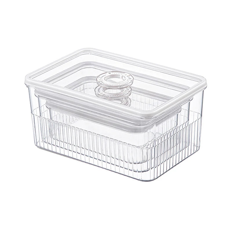 Transparent Fridge Organizer Food Storage Containers Fresh Vegetable Fruit Baskets Refrigerator Storage Box Kitchen Organizer