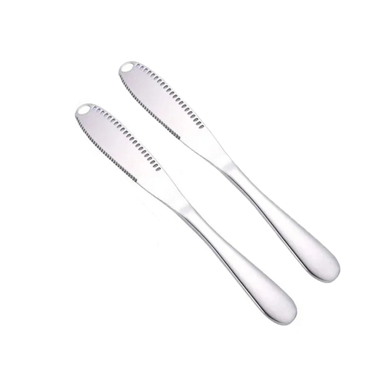 1/2Pcs Stainless Steel Butter Spreader, Butter Knife - 3 in 1 Kitchen Gadgets