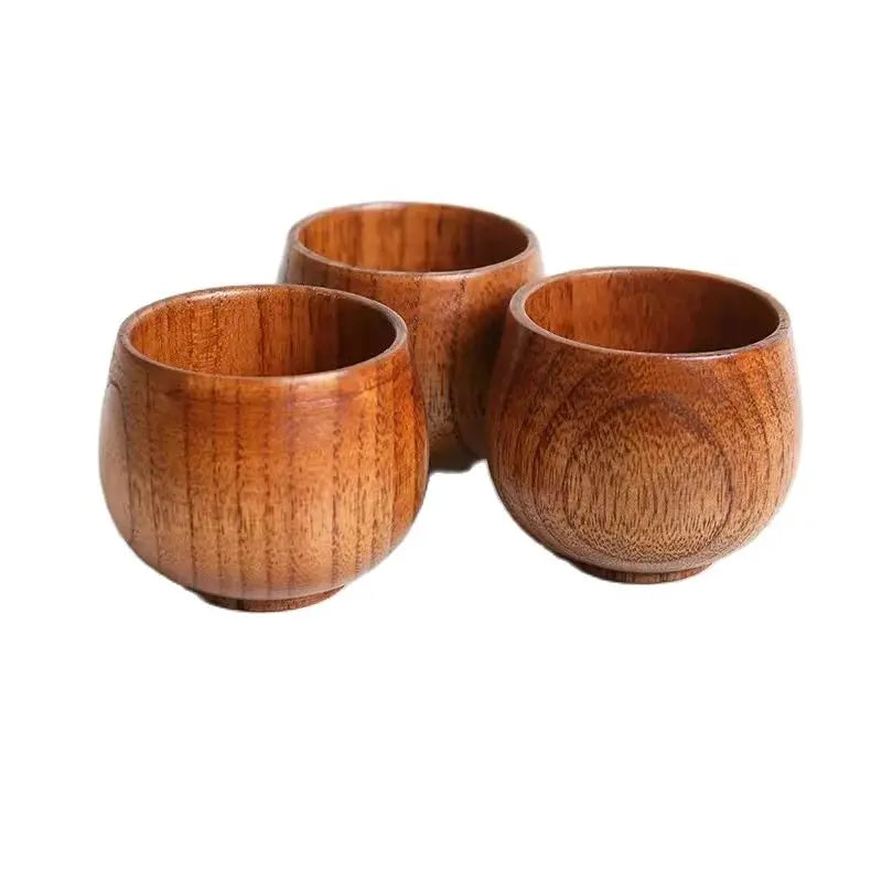 Small Home Use Sake Cups Wooden Craft Mini Tea Cup 50ml Mug