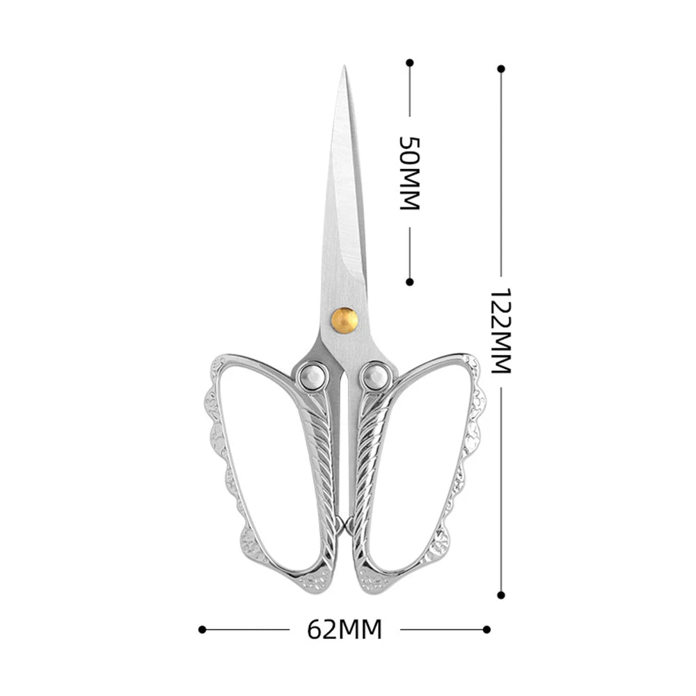 1PC Golden Scissors Household Cutting Tools Office Ribbon-cutting Scissors Asymmetry Fabric Dressmaking Cutter Tailor Shear