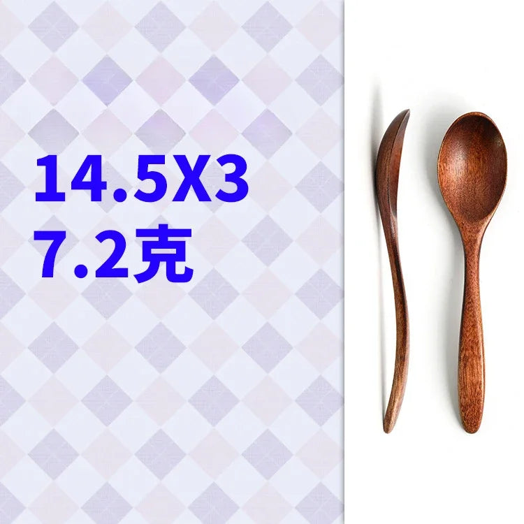 Wooden Spoon Wood Tableware Spoon Anti-Scald Tea Coffee Stirring Spoons Kitchen Cooking Utensil Tool Soup Teaspoon Cucharas 숟가락