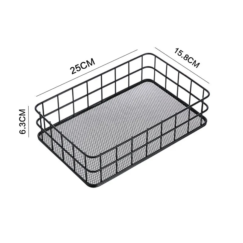 Cesta de Almacenamiento de Alambre Metálico – Estilo Minimalista