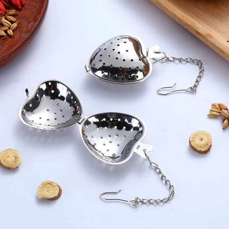 Reusable Stainless Steel Tea Infuser Mesh Ball Tea Strainer Coffee Herbs  Filter Diffuser Handle Tea Ball Kitchen Accessories