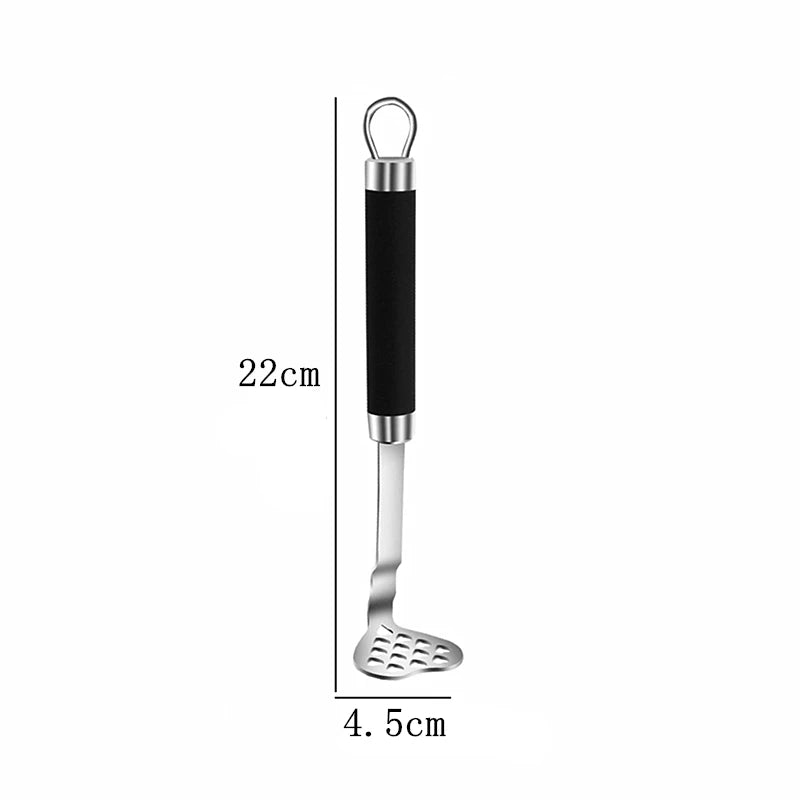 Home Stainless Steel Potato Masher Manual Food Crusher Smooth Garlic Presser Pumpkin Ricer Kitchen Gadgets Household Utensils