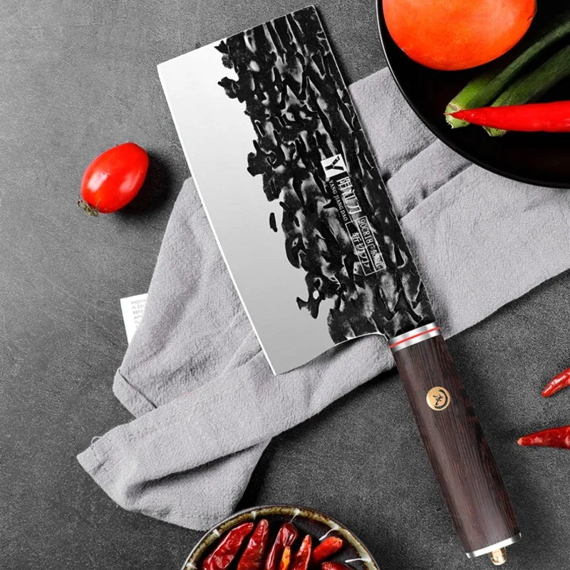 Cuchillo Forjado BAKULI – Alta Calidad, Afilado y Resistente para Carne y Verduras