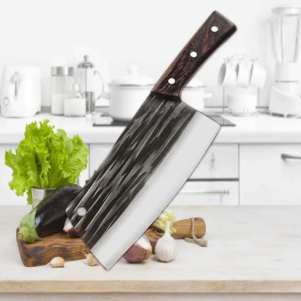 Cuchillo de Cocina Forjado a Mano – Tradicional, Afilado y Multiusos para Carne y Verduras