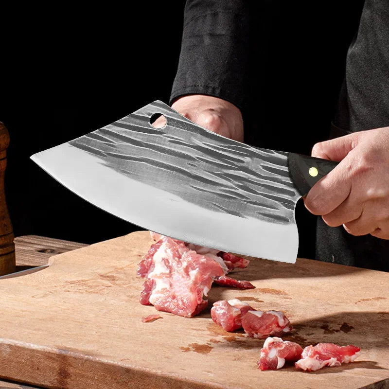 Cuchillo de Chef Forjado a Mano – Tradicional, Ideal para Carne y Verduras