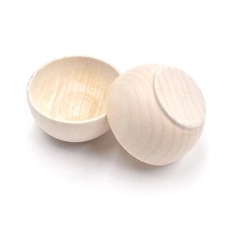 57 * 30MM Smll Children's Painted Wooden Bowl DIY Wooden Crafts Decor Room Small Wooden Bowl Oak Fruit Decoration