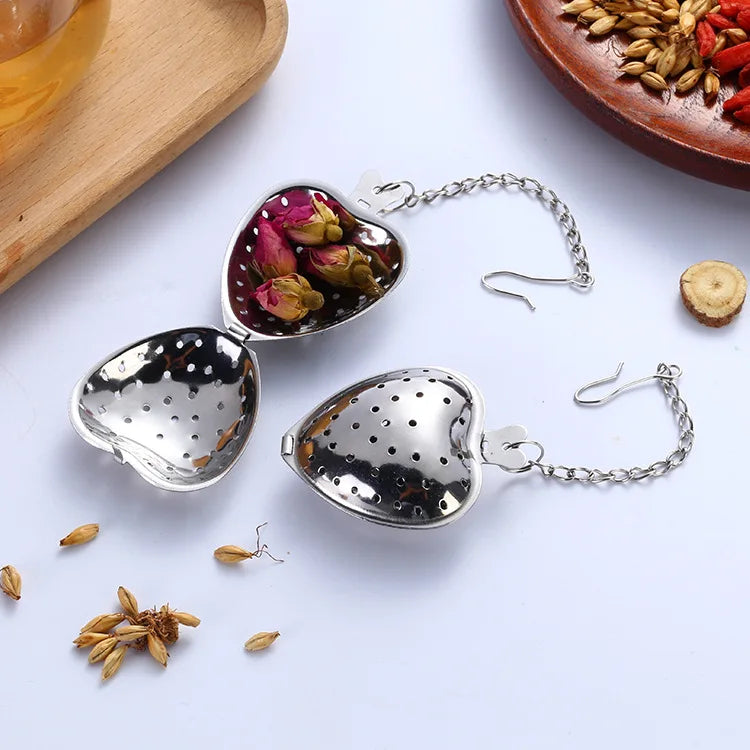 Reusable Stainless Steel Tea Infuser Mesh Ball Tea Strainer Coffee Herbs  Filter Diffuser Handle Tea Ball Kitchen Accessories