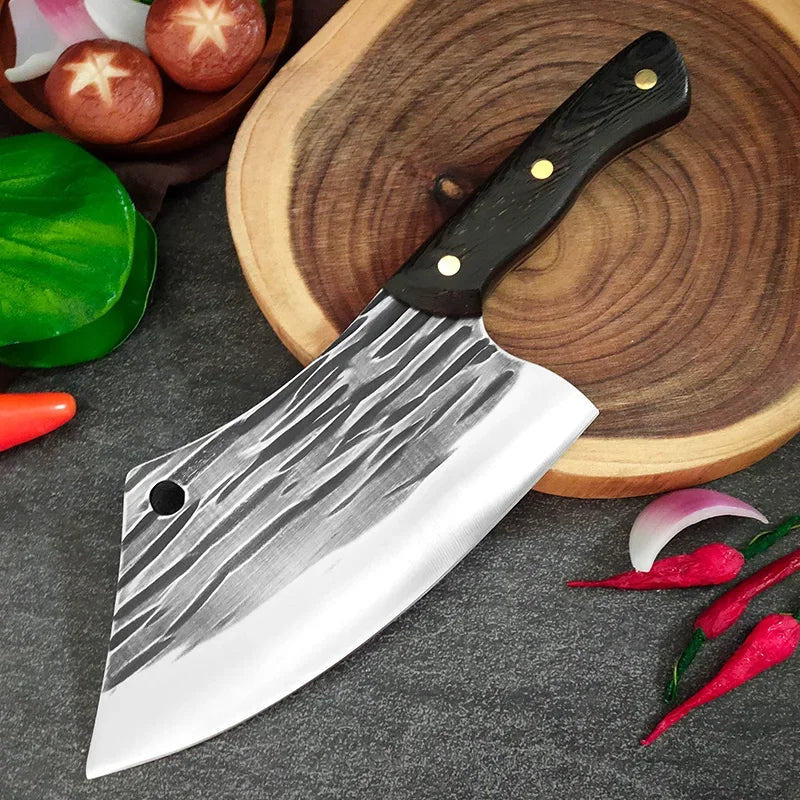 Cuchillo de Chef Forjado a Mano – Tradicional, Ideal para Carne y Verduras