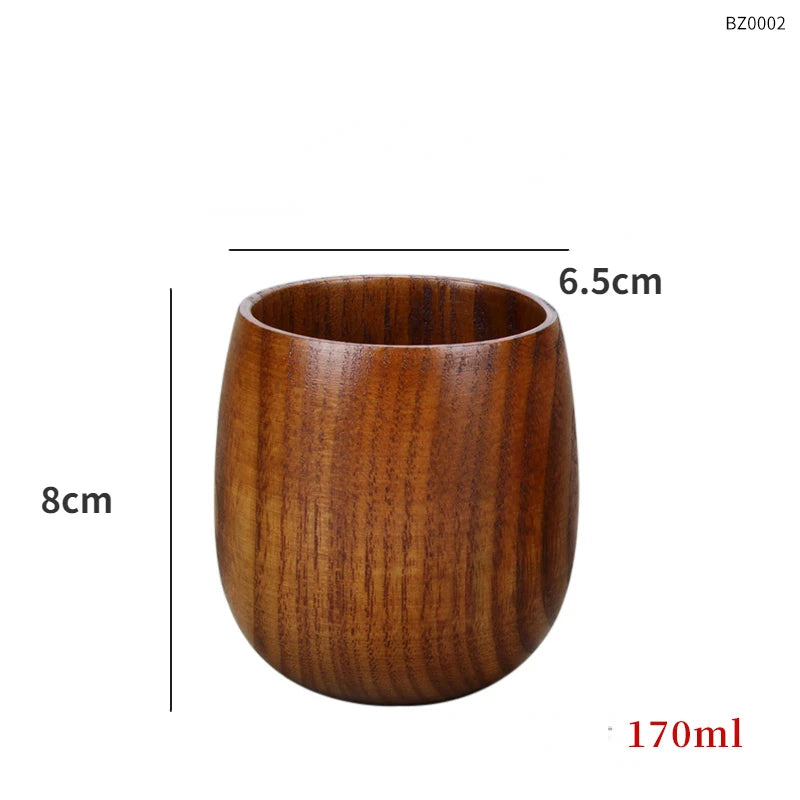 Japanese Date Wood Cups Solid Wood Mugs Restaurant Sake Cups Vintage Heat-insulated To-go Cups Household Teacups