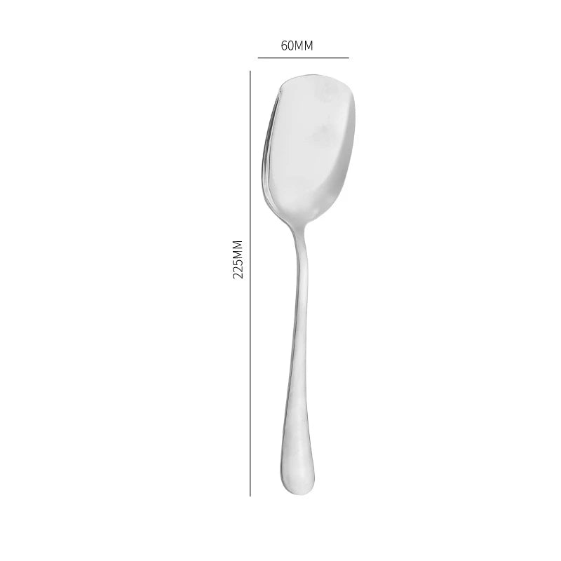 Stainless Steel Gold Korean Serving Spoon Tableware Soup Ladle Colander Fork Shovel Restaurant Public Cutlery Kitchen Utensil