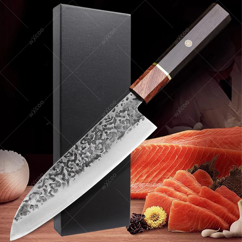 Cuchillo Santoku Japonés Profesional de Acero Inoxidable