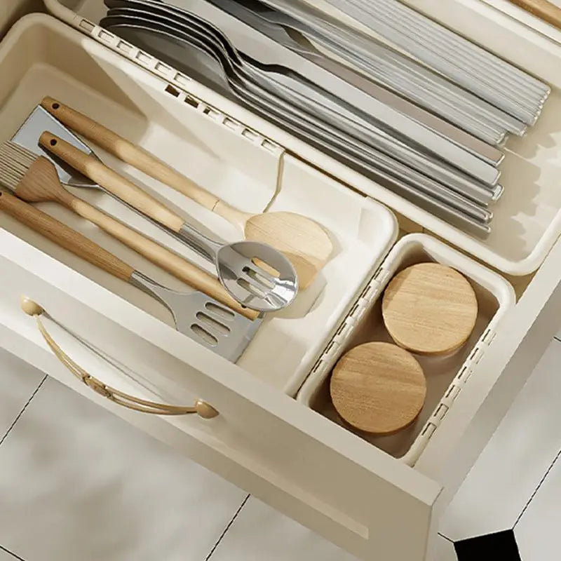 Expandable Drawer Organizer Retractable Smooth Pulling Drawer Insert For Easy Access Lightweight Organizing Supplies