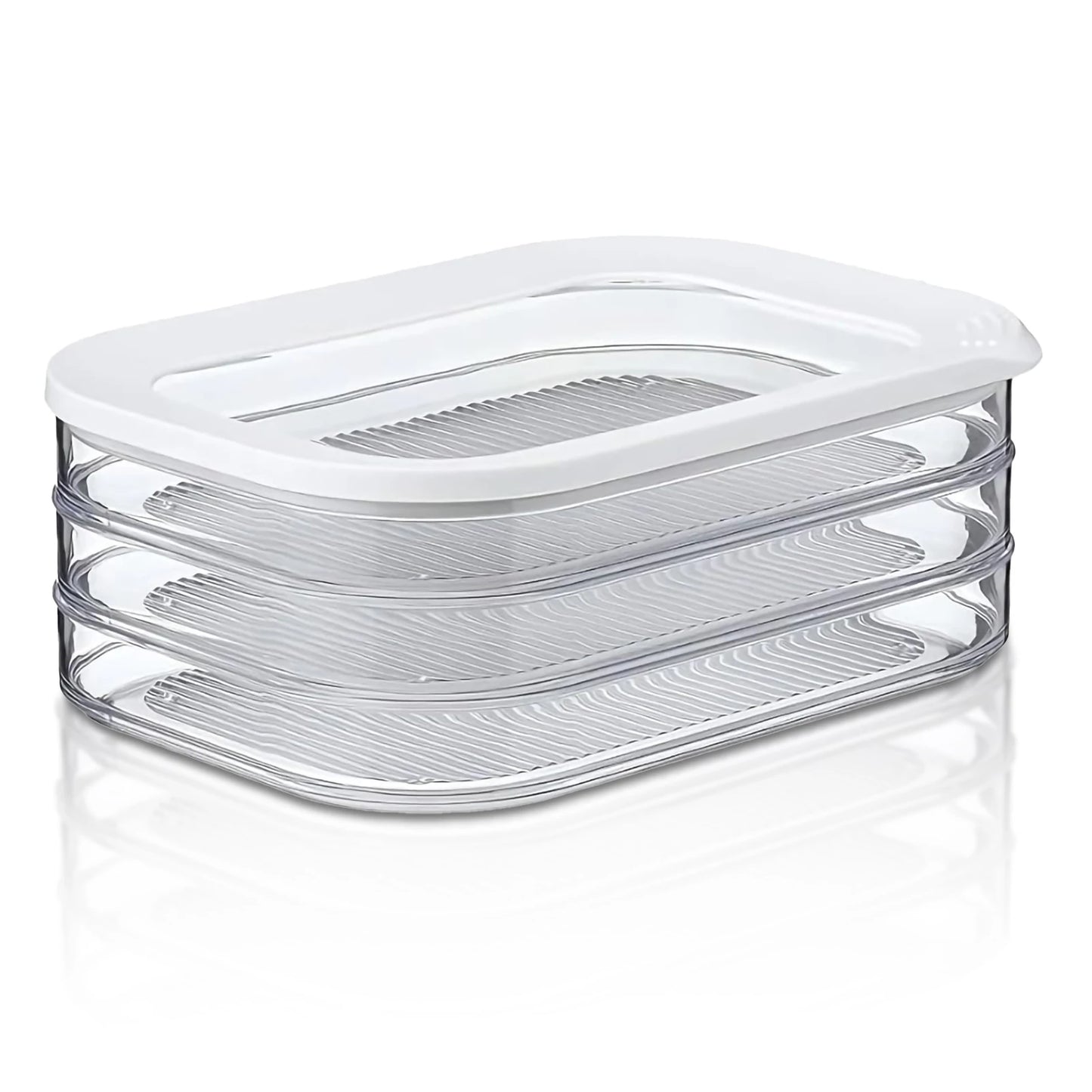 Refrigerated Crisper with Lid Leakproof Meat Container for Fridge Transparent Frozen Roast Meat Storage Box Kitchen Accessories