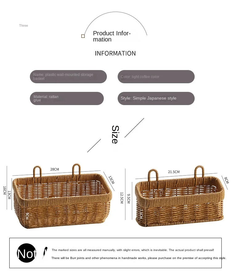 Cesta de Almacenamiento Colgante Tejida a Mano – Decorativa y Multifuncional