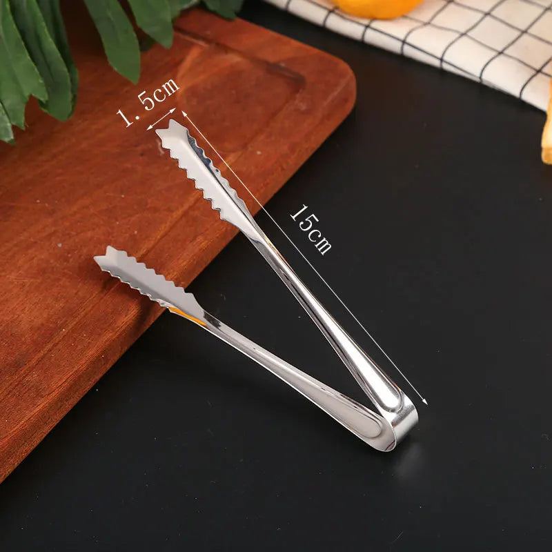 Dropshipping Stainless Steel Kitchen BBQ Tongs Non-stick Smart Grill Meat Clip Food Cooking Clamp Gold/Silver Accessories