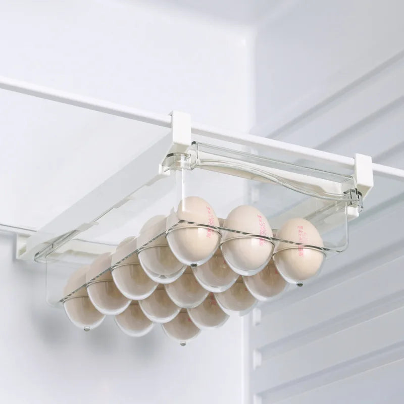 Refrigerator Egg Storage Box Drawer Style Food Fruit Egg Rack Egg Holder Household Plastic Fresh-keeping Box