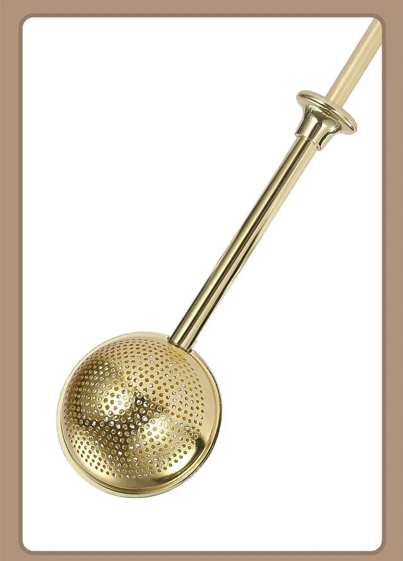 Press Type 304 Stainless Steel Tea Ball Infuser Retractable Metal Coffee Powder Cha Strainer Kitchen Diffuser Sieve For Spice