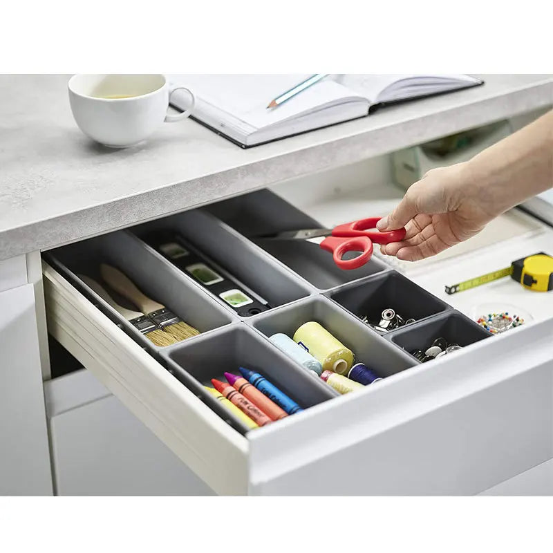 7pcs Drawer Kitchen Storage Box Cutlery Organizer Free Combination Separated Multifunction Sundries Stationery Desk Storage tray