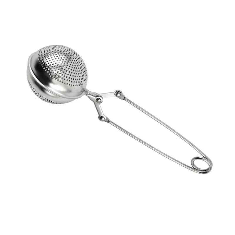 Press Type 304 Stainless Steel Tea Ball Infuser Retractable Metal Coffee Powder Cha Strainer Kitchen Diffuser Sieve For Spice