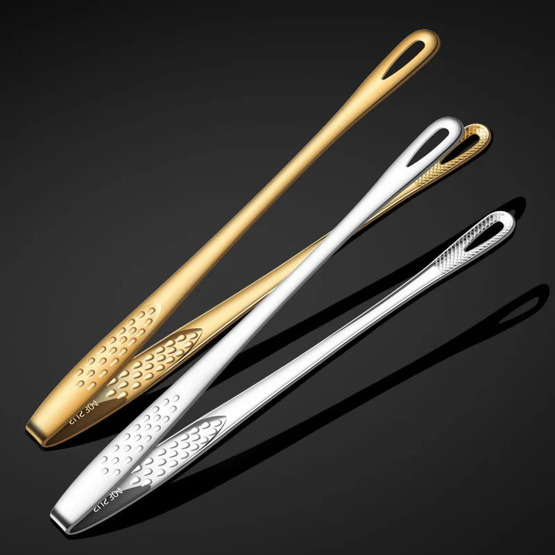 Food Tongs Stainless Steel Barbecue Tongs Meat Salad Steak Food Serving Tongs Tweezers Long BBQ Cooking Tongs Kitchen Utensils