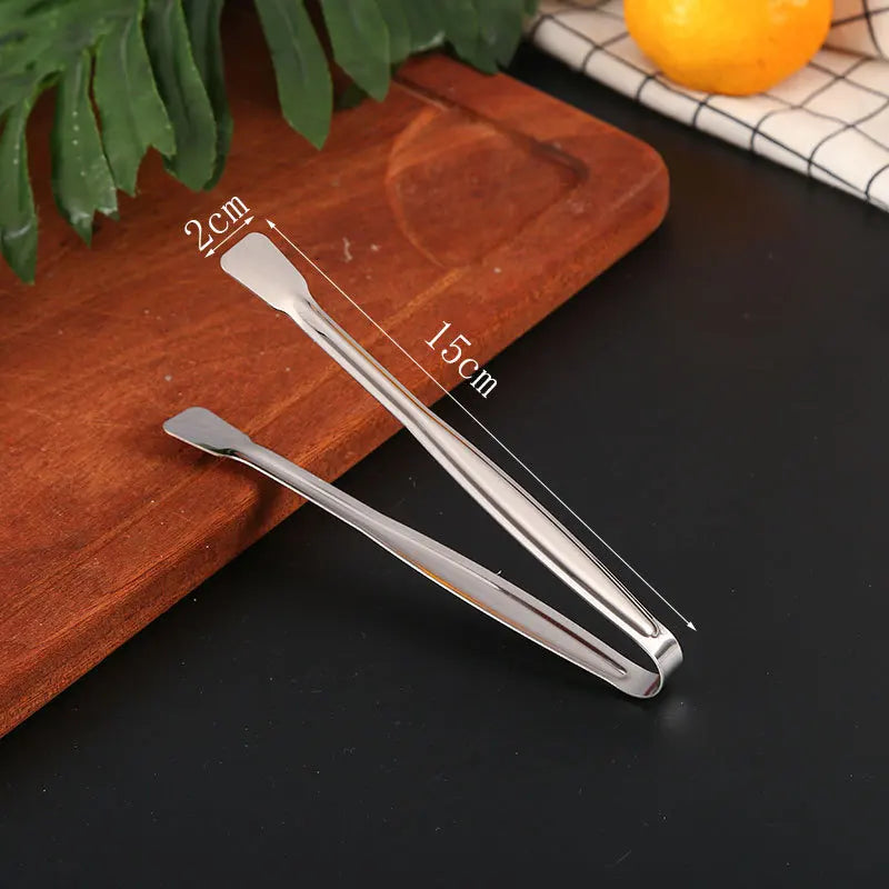 Dropshipping Stainless Steel Kitchen BBQ Tongs Non-stick Smart Grill Meat Clip Food Cooking Clamp Gold/Silver Accessories